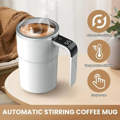 🔥Electric coffee mug with a built-in LCD thermometer