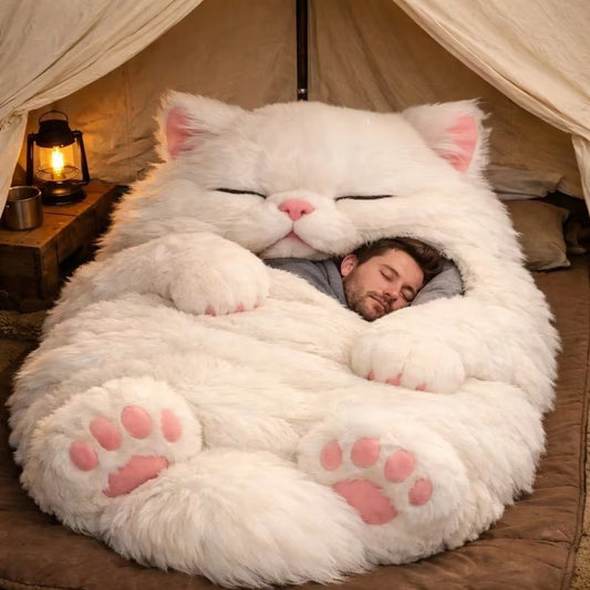 🔥Hot Sale 49% off🌟 Fluffy cat sleeping bag– Soft, Warm & Purrfectly Cozy🐱