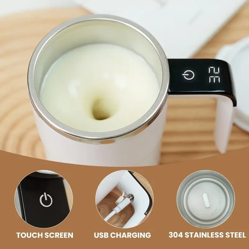 🔥Electric coffee mug with a built-in LCD thermometer